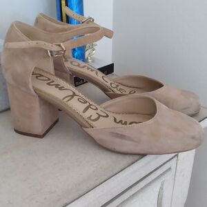 Sam Edelman Tan Block Heel Shoes